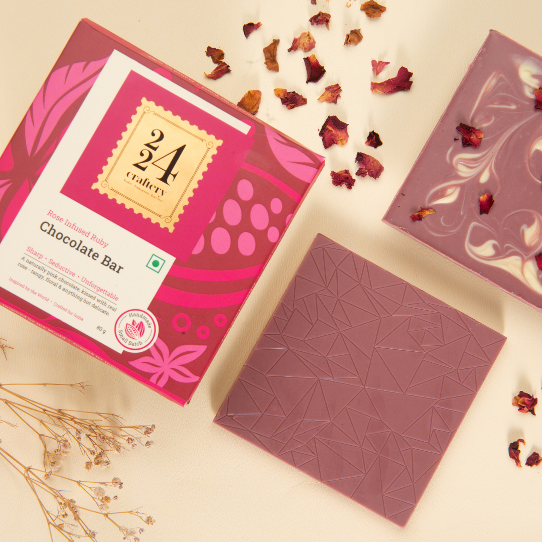 Rose Infused Ruby Chocolate Bar