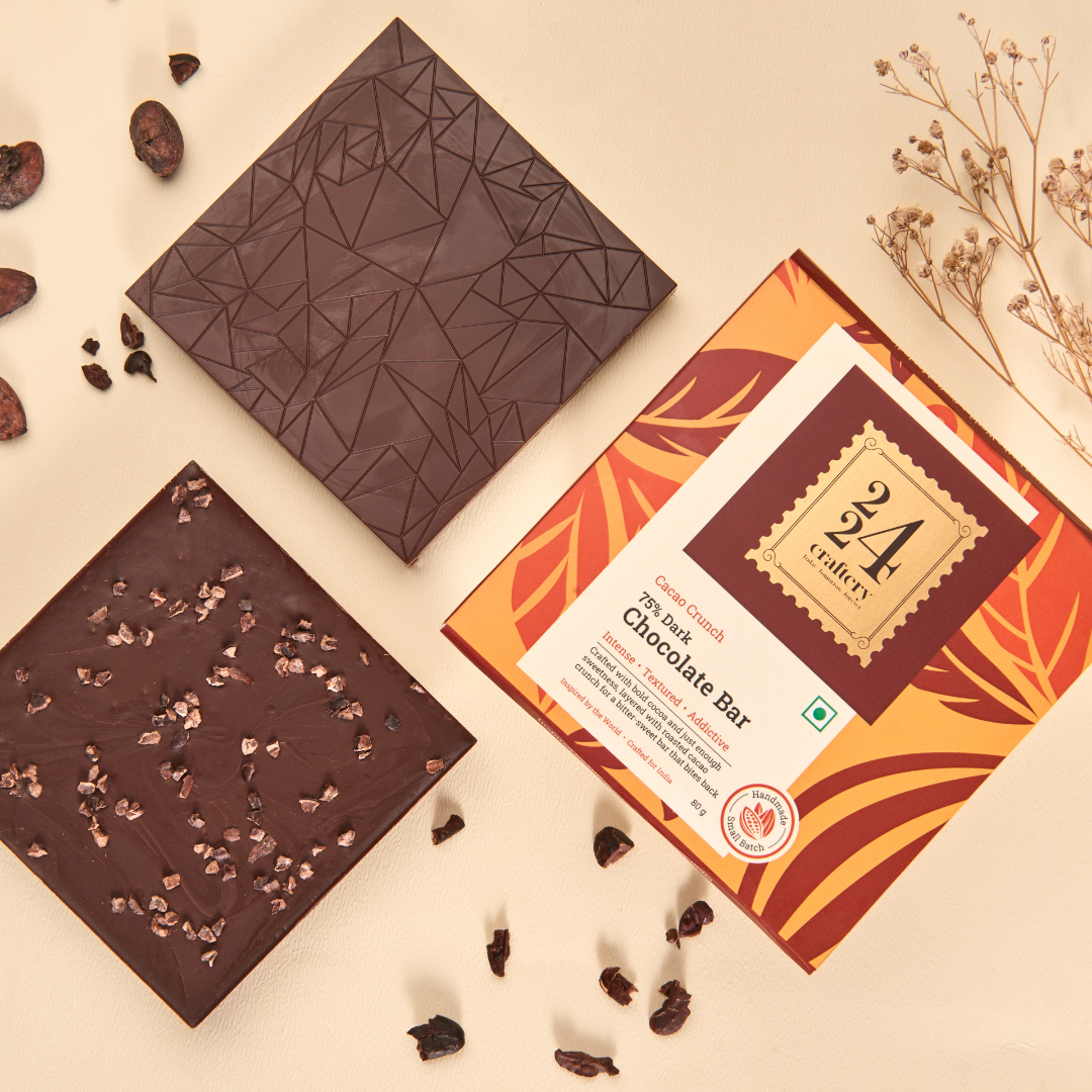 Cacao Crunch 75% Dark Chocolate Bar