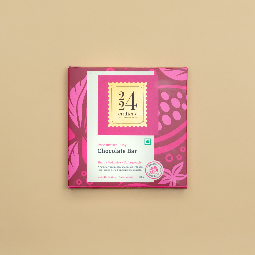 Rose Infused Ruby Chocolate Bar