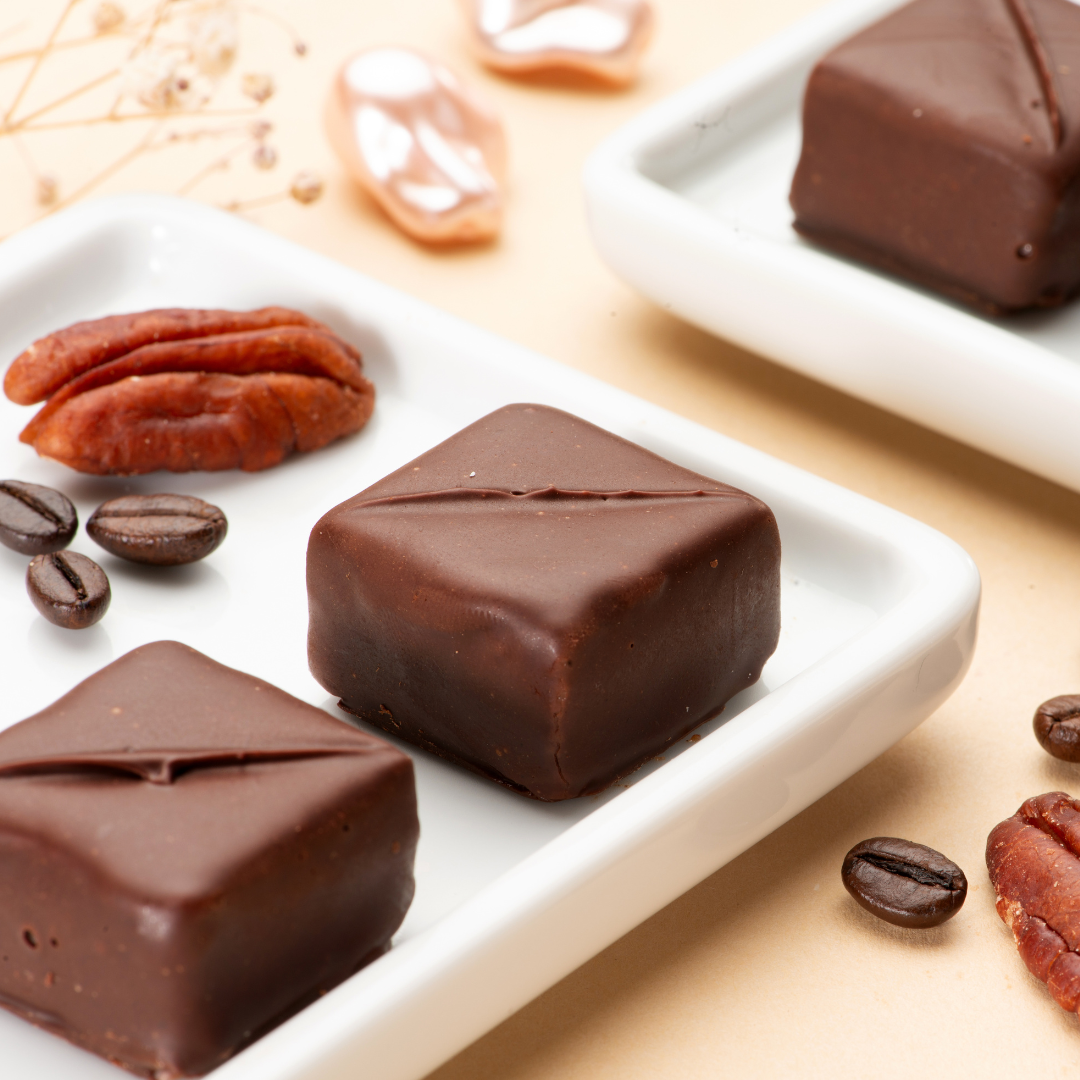Coffee Pecan Praline Enrobed