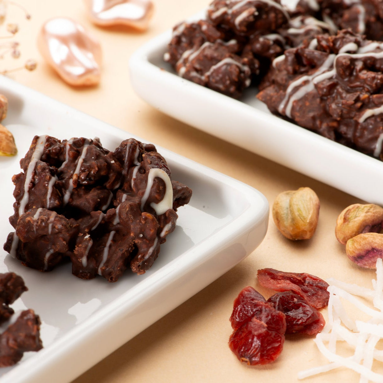 Cranberry Coconut & Pistachio Rocher
